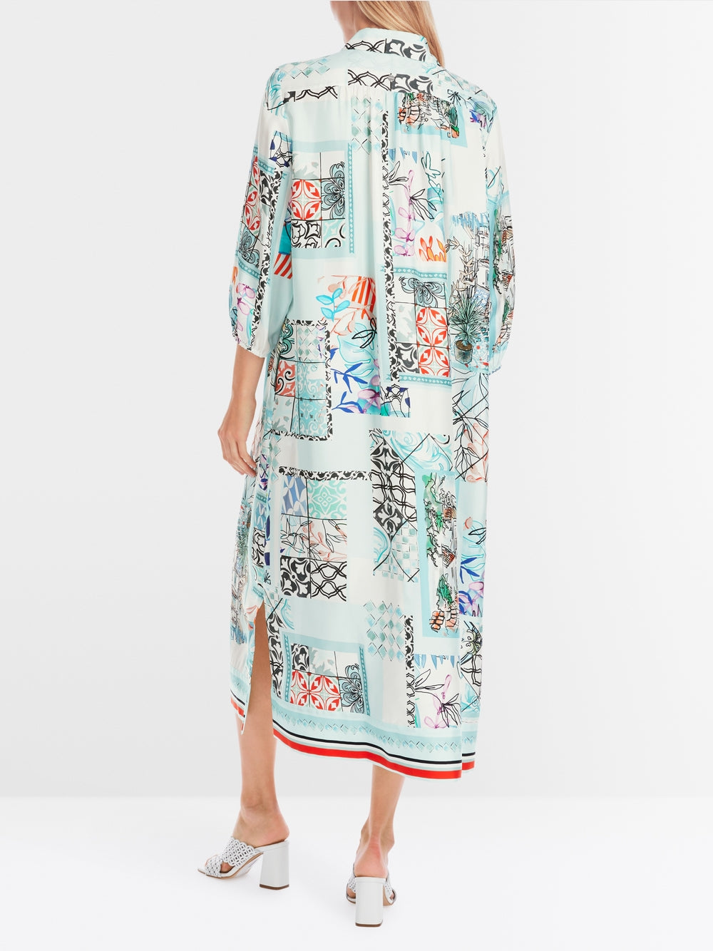 MarcCain Shirt dress in printed silk