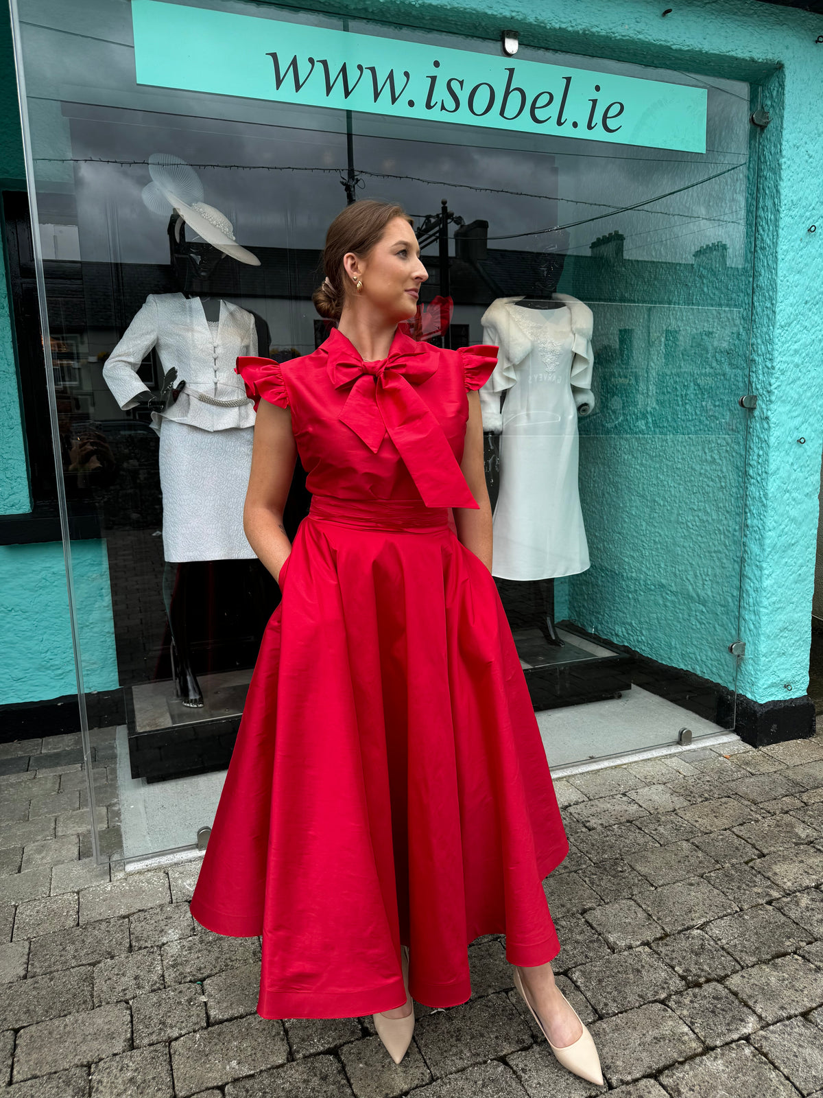 Andtate Coco Taffeta Poppy Red Skirt.