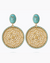 Alexandra Boho Earrings / Turquoise Matt - Gold