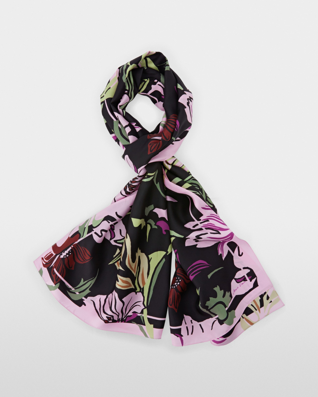 Silk scarf in flower print