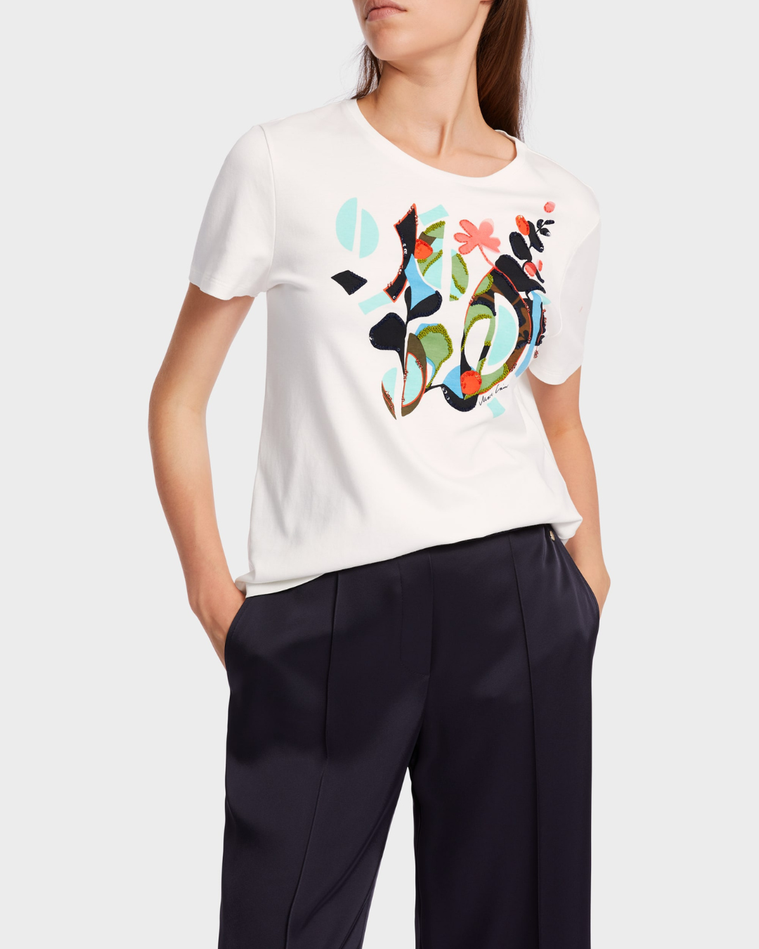 Tailored T-shirt with print