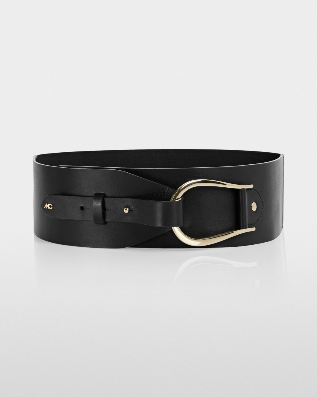 Wide leather belt