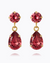 Mini Drop Earrings / Mulberry Red