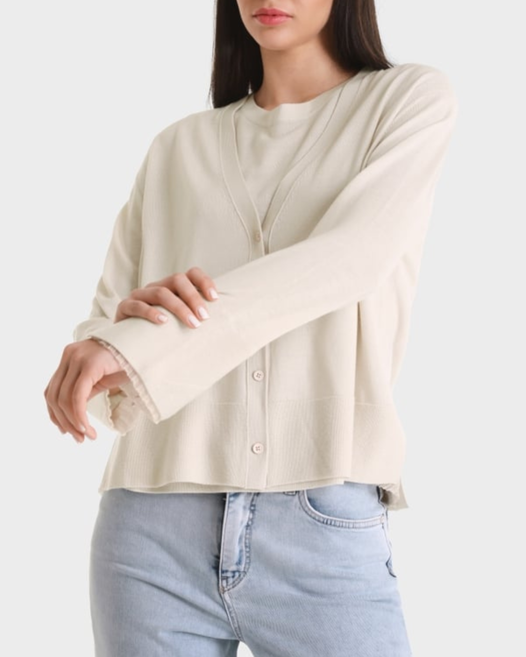 Wide &quot;Rethink Together&quot; cardigan