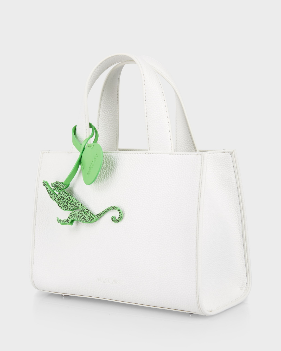 Handle bag with shoulder strap - off-white