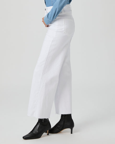 Paige Jeans- Anessa Ankle Wide Leg White Jean