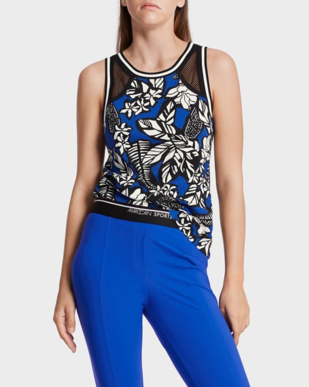 Sleeveless top with floral print