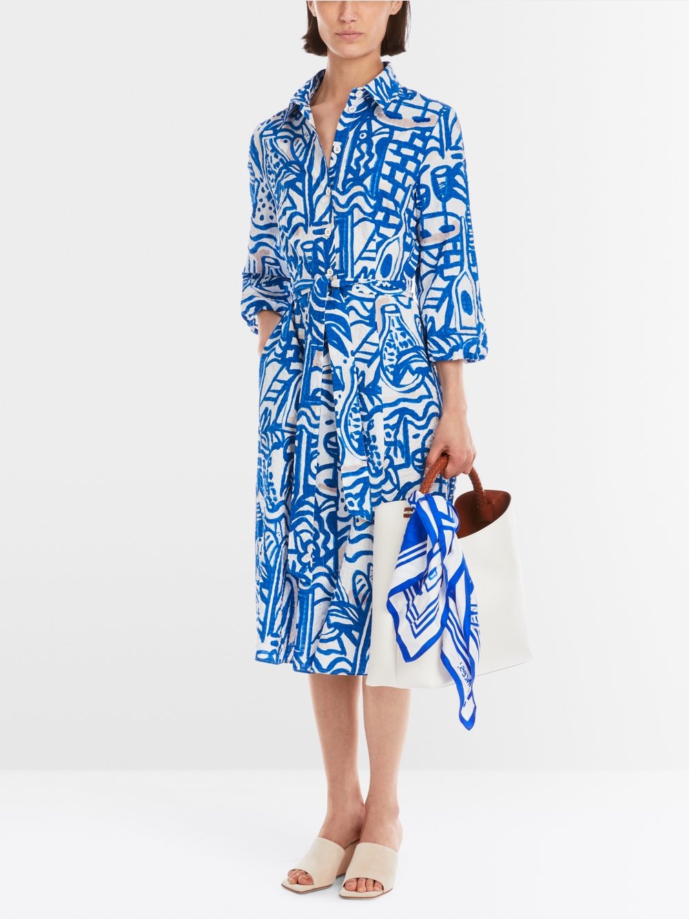 MarcCain Shirt dress with painting print