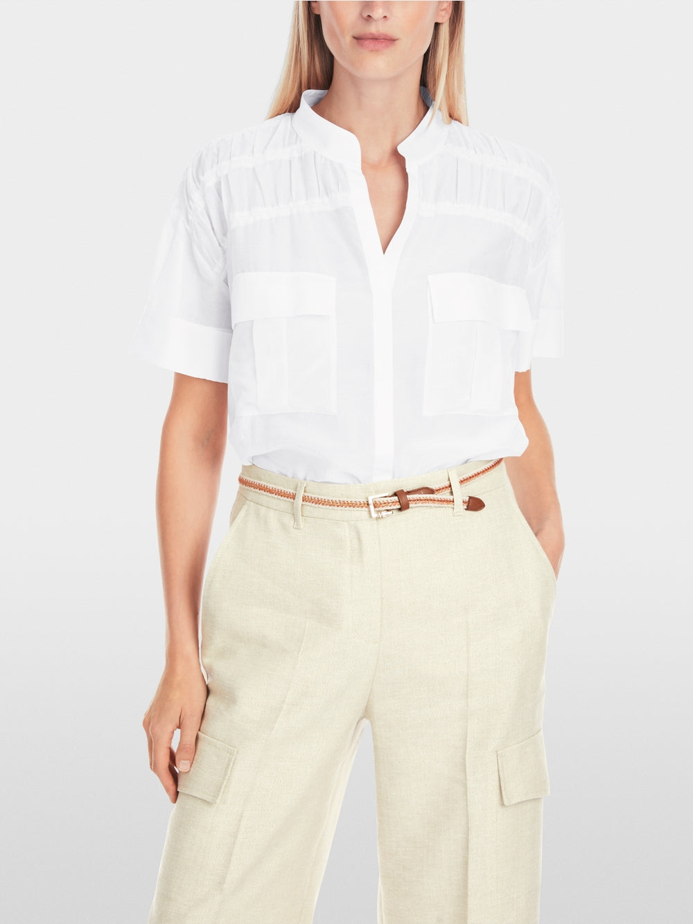 MarcCain Semi-transparent smock blouse