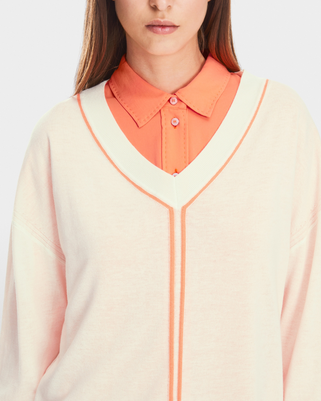 V-neck &quot;Rethink Together&quot; sweater