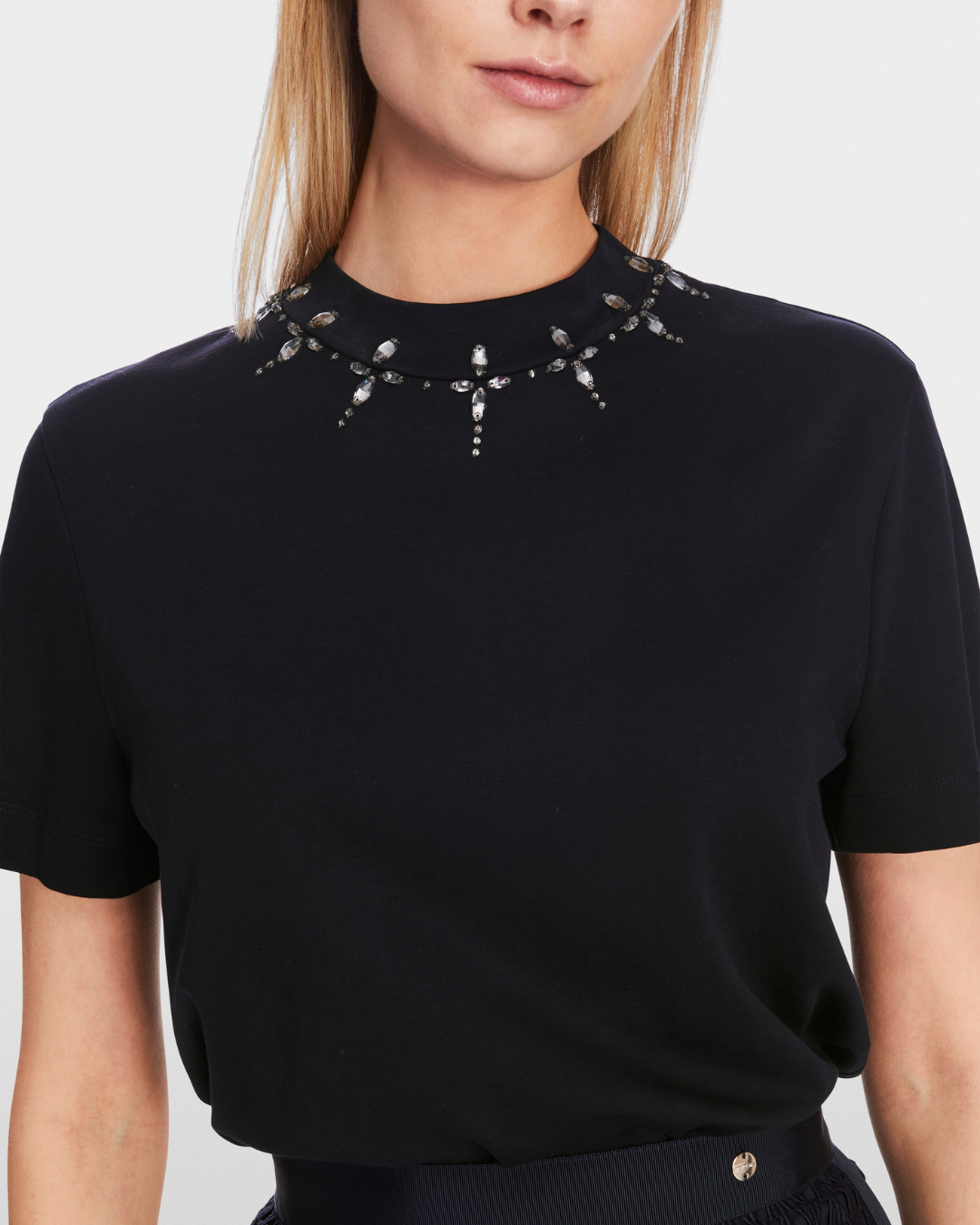 T-shirt with rhinestone details