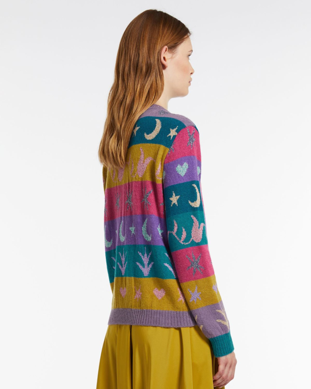 Jacquard-knit Alpaca, Wool And Lurex Sweater