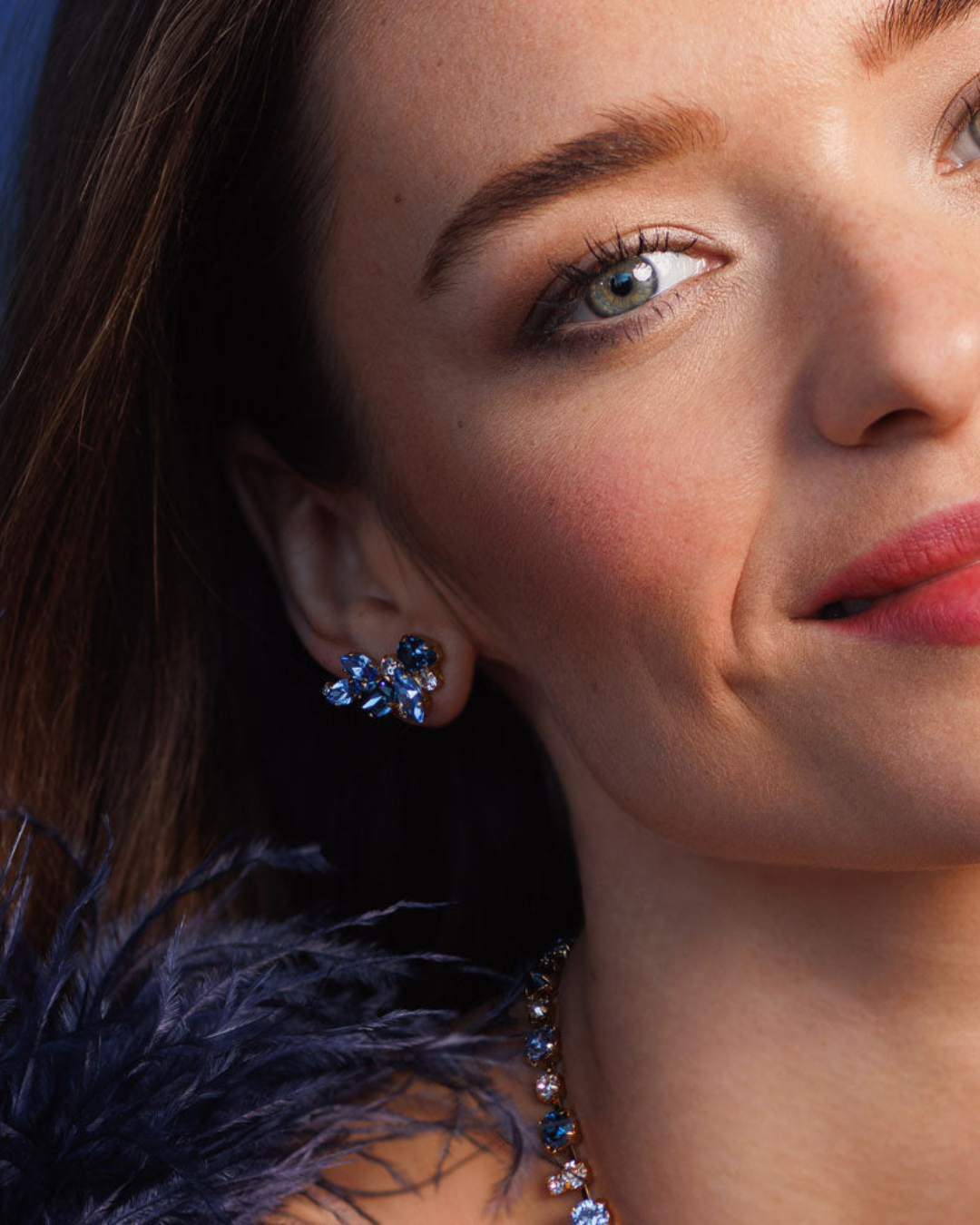 Demi Earrings / Blue Combo