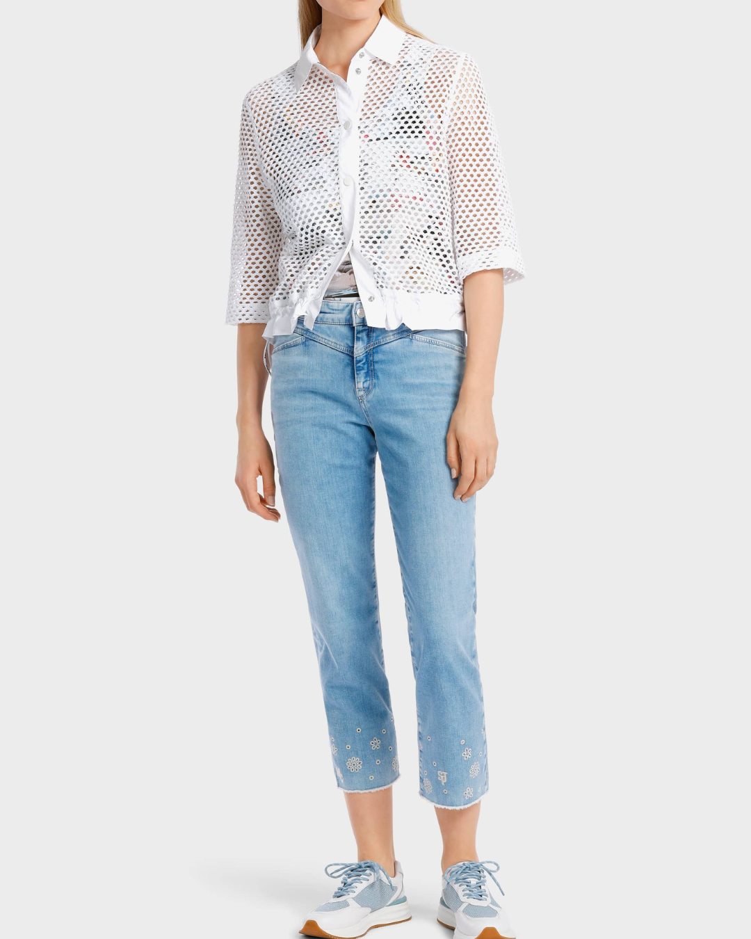 Airy mesh blouse