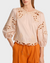 Short Cotton Eyelet Embroidery Blouse