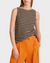 Rethink Together" sleeveless knitted top