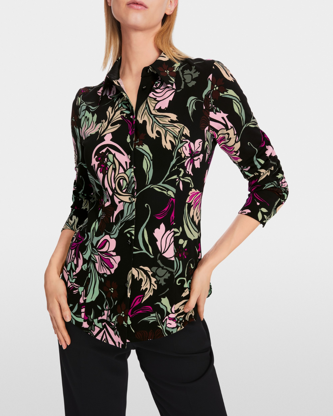 Shirt blouse in flower print