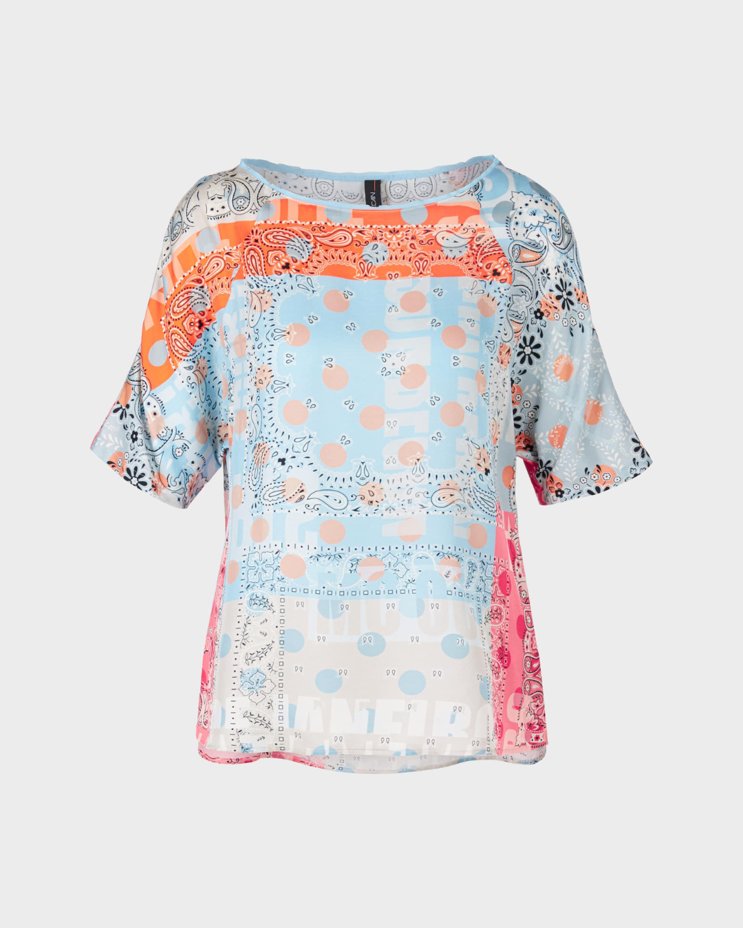 Printed &quot;Rethink Together&quot; blouse