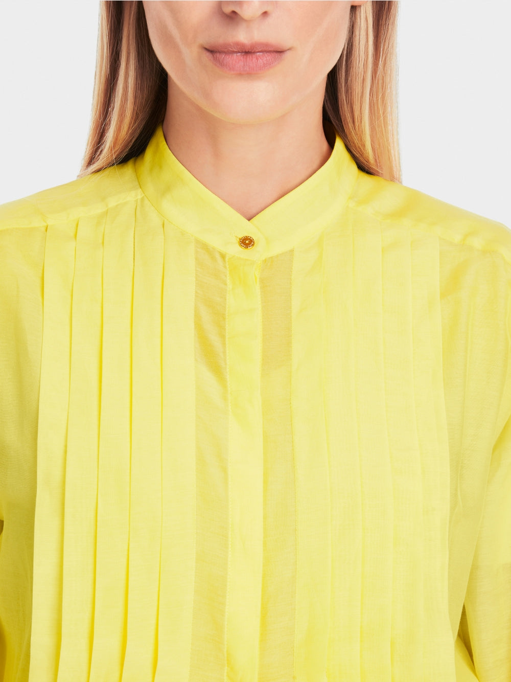 MarcCain Long shirt blouse with pintucks