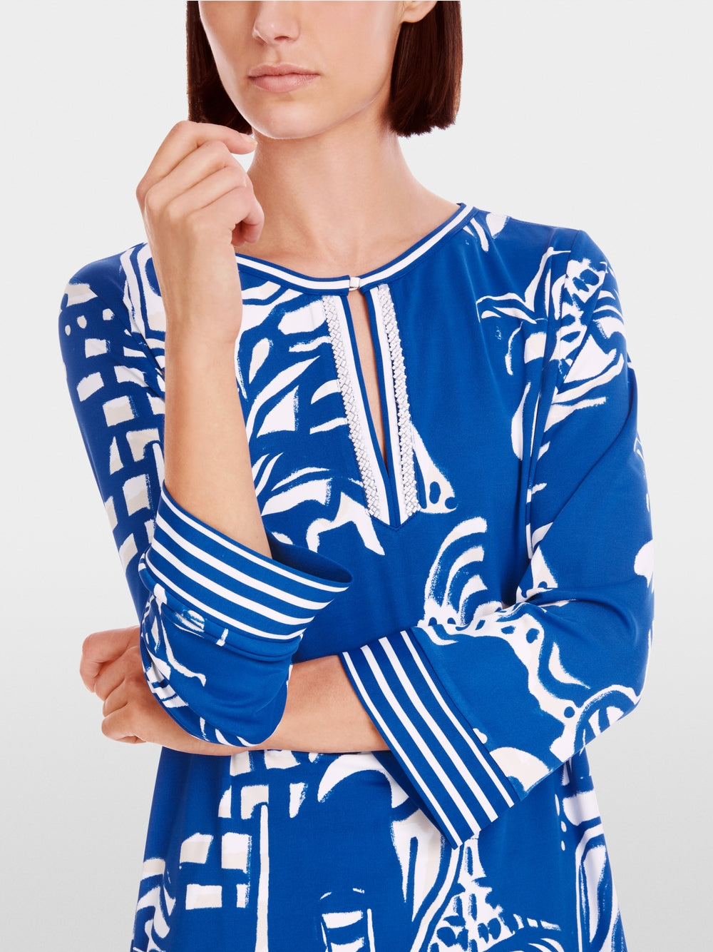 MarcCain Slip-on blouse with pearls