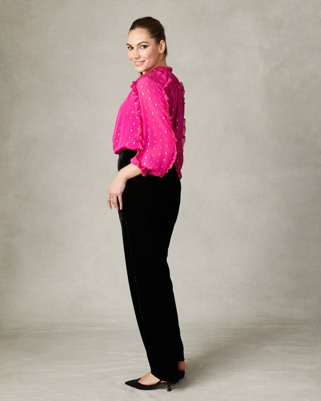 Fee G Abby-frill sleeve blouse