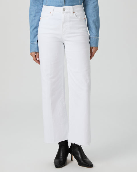 Paige Jeans- Anessa Ankle Wide Leg White Jean