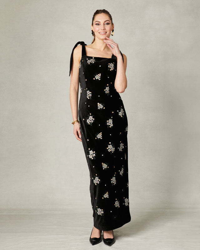Fee G Camilla-long beaded dress