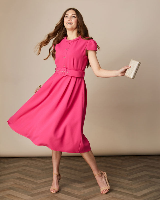Fee G Charlotte-tailored dress with braid
