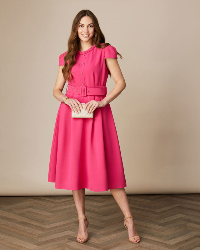 Fee G Charlotte-tailored dress with braid