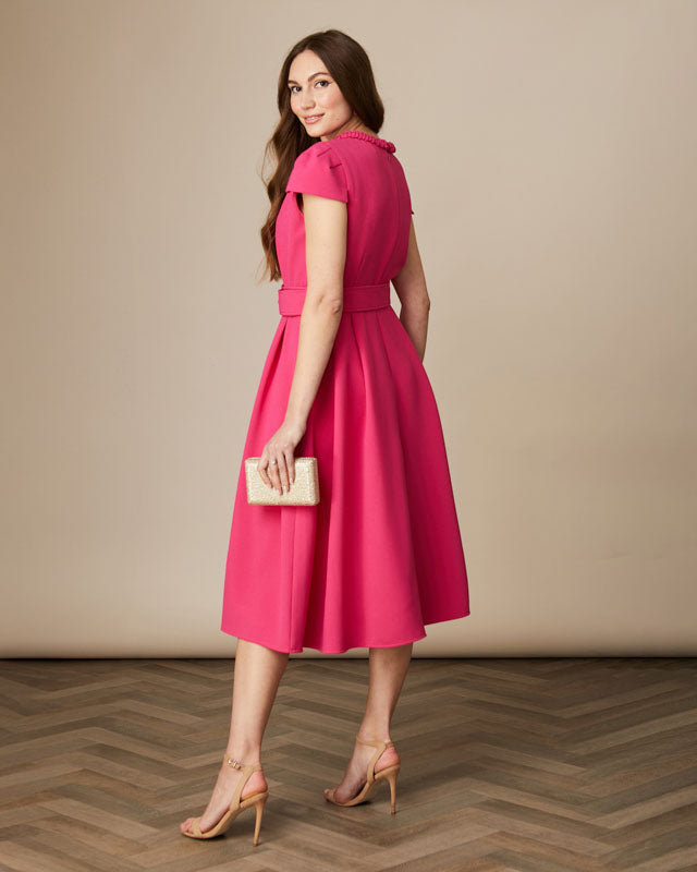 Fee G Charlotte-tailored dress with braid