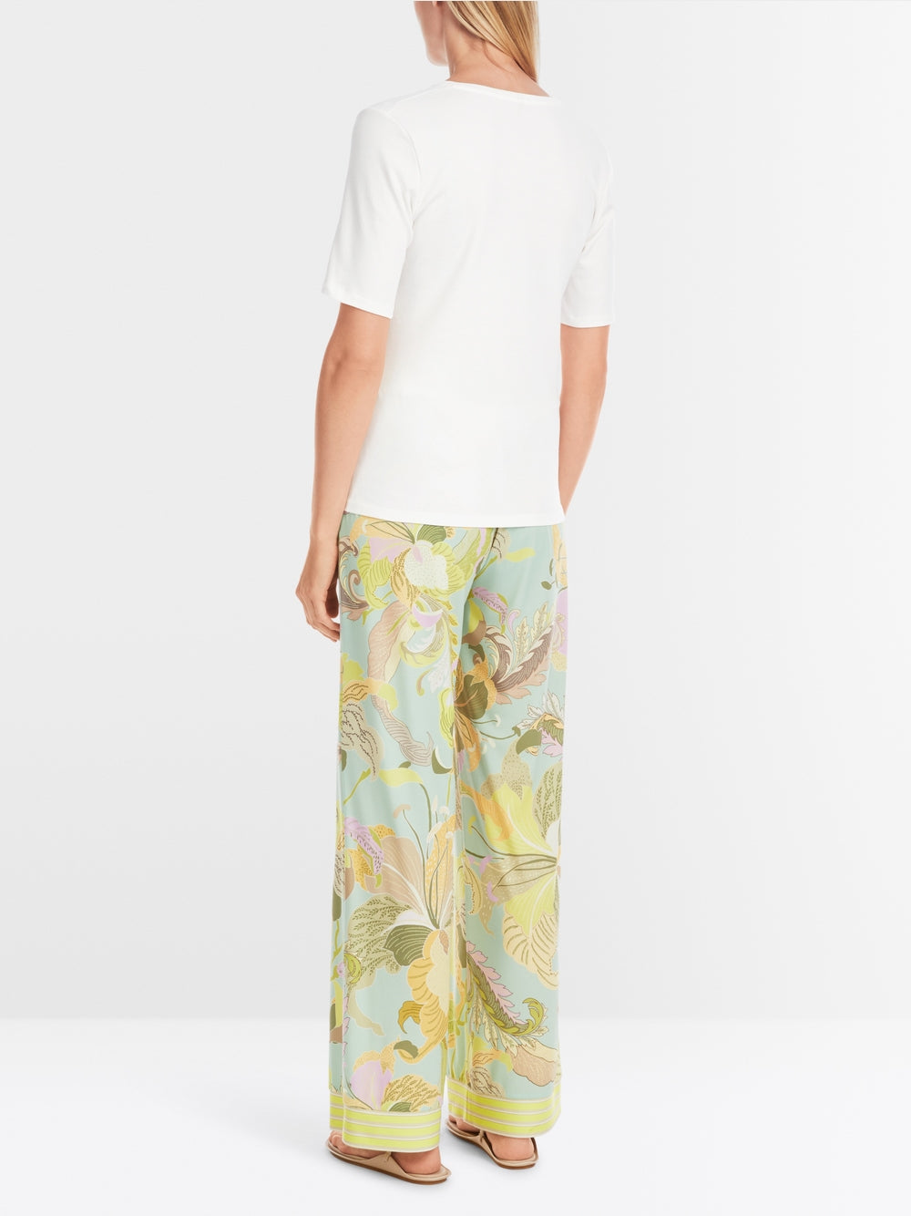 MarcCain Plain feminine T-shirt with gathering