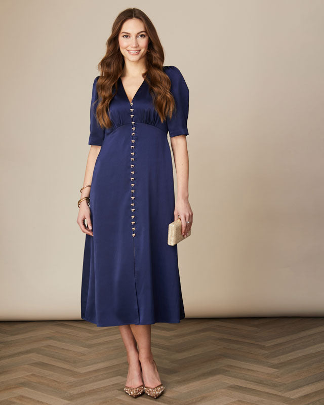 Fee G Evelyn-long dress with buttons