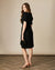 Fee G Harper-draped dress with shoulder strap