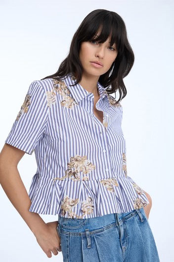 MUNTHE NURIANA STRIPE WHITE SHIRT