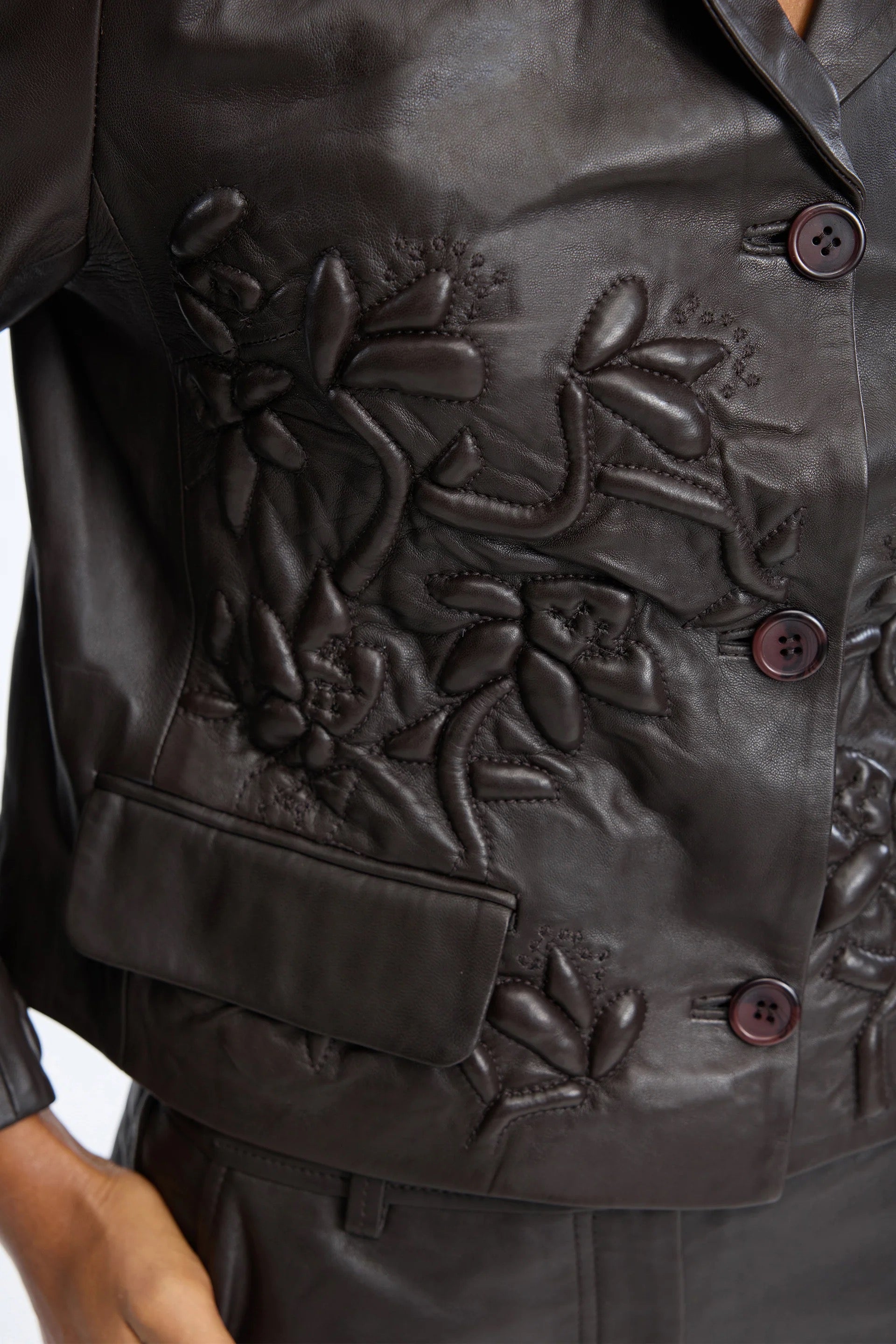 MUNTHE NOVALIE LEATHER JACKET