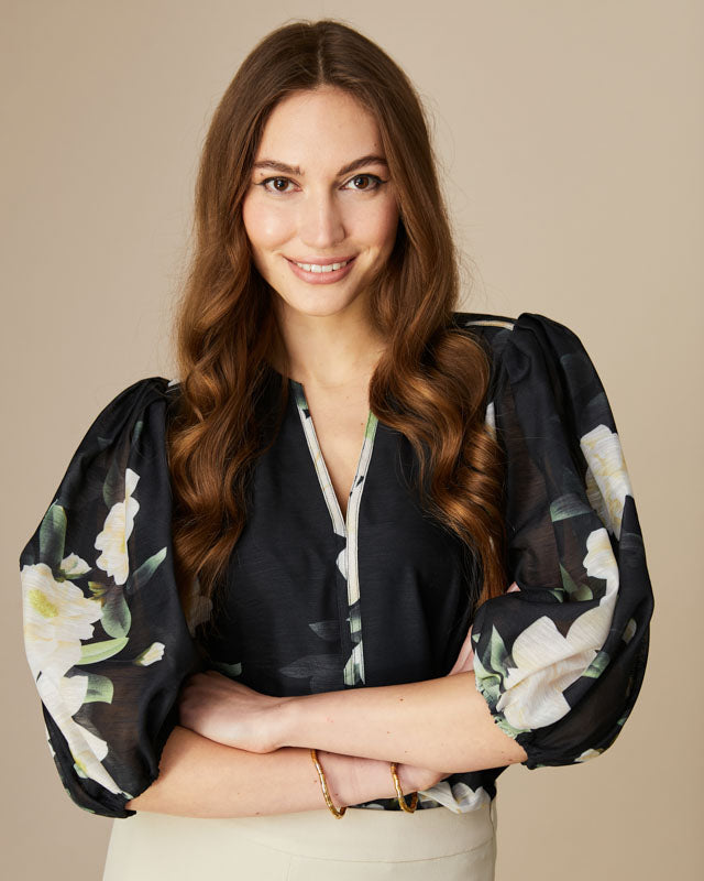 Fee G Mila puff sleeve blouse