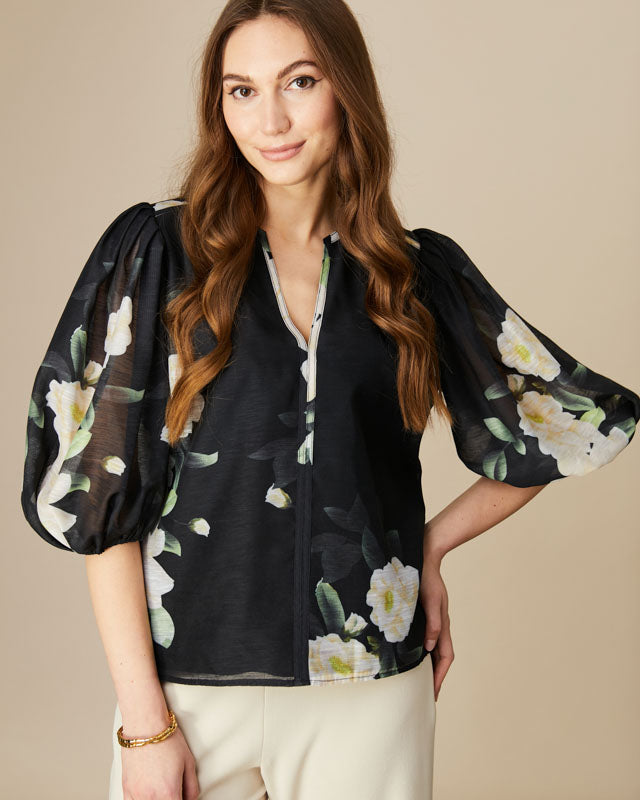 Fee G Mila puff sleeve blouse