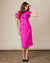 Fee G Phoebe-bow shoulder beaded dress