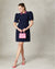 Fee G Sabrina-collar dress-navy
