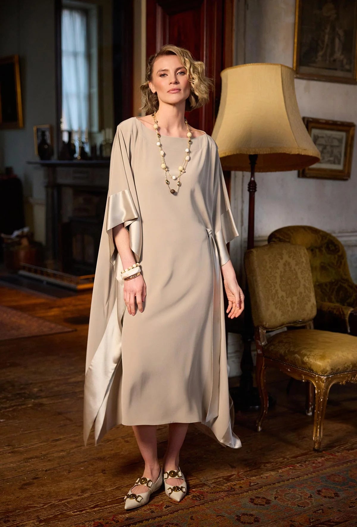 MONESSA JOAN  grainne dress in taupe
