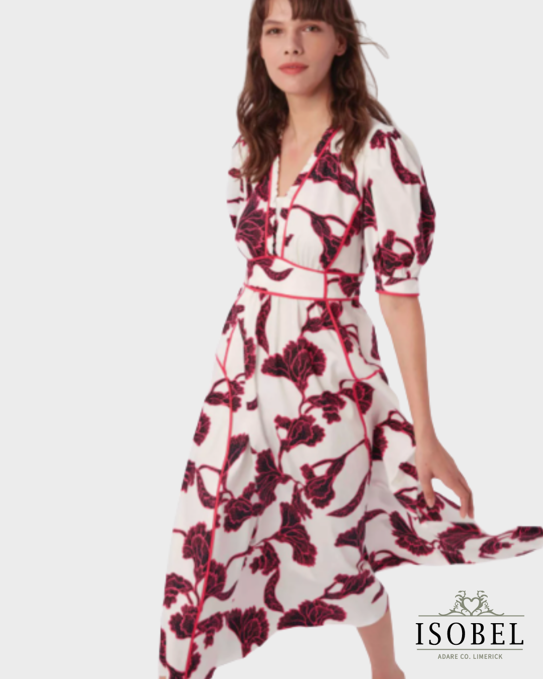 Devon cotton poplin midi dress