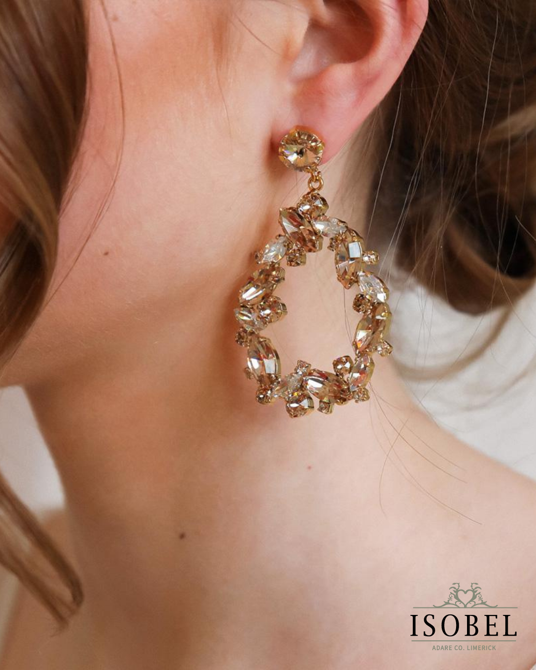 Million Reason Earring / Crystal + Silk, Worldwide nationwide shipping, Isobel.ie Irish Seller, Caroline Svedbom