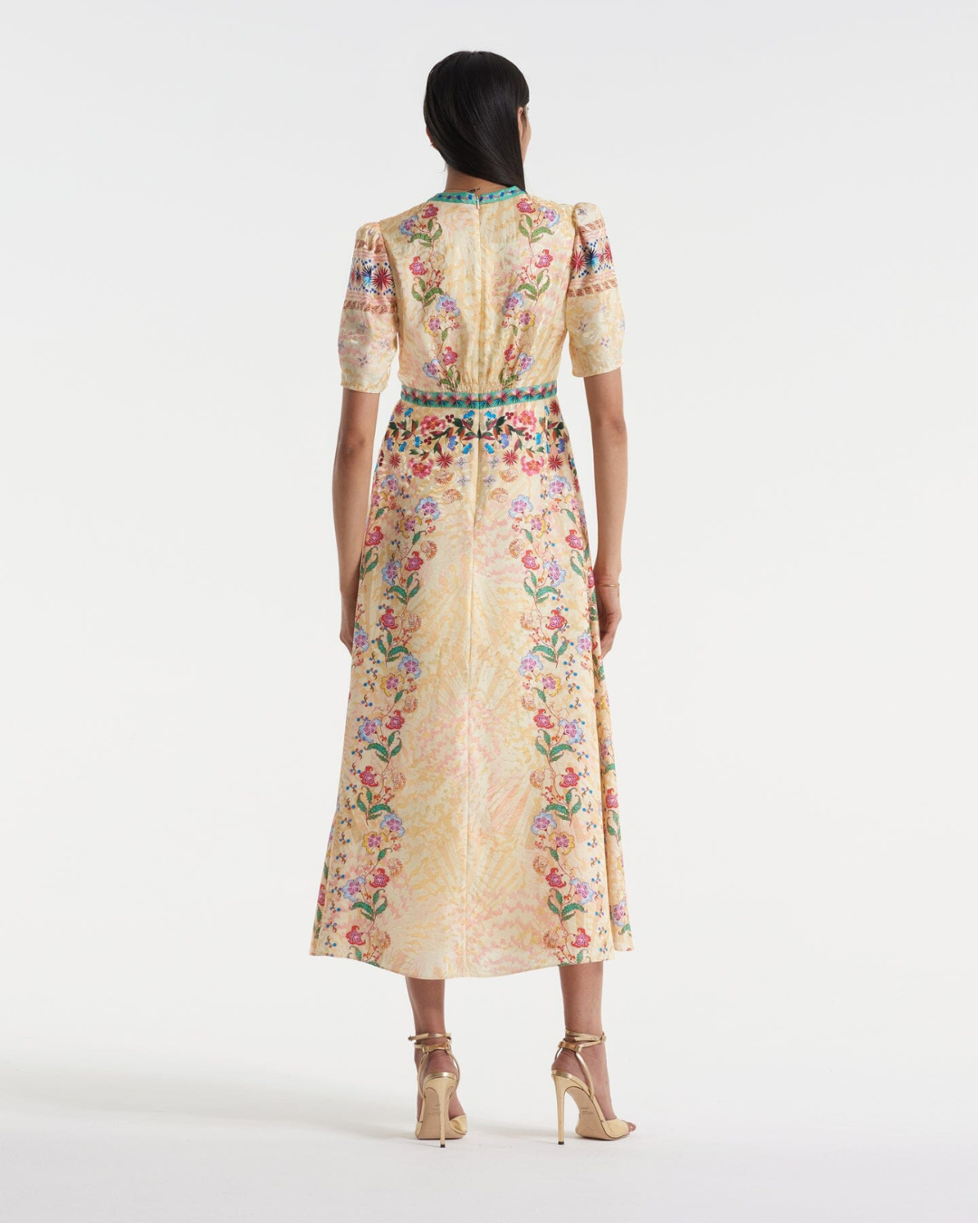 Tabitha Dress In Floral Oyster