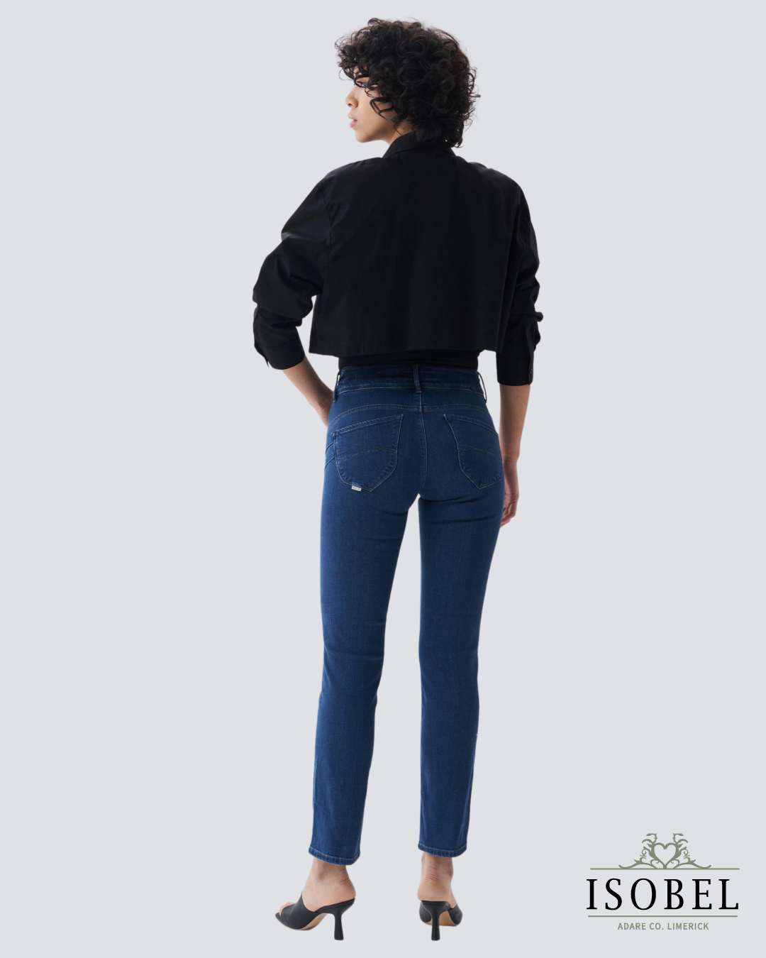 Slim Push In Secret Jeans With Detail On The Waistband
