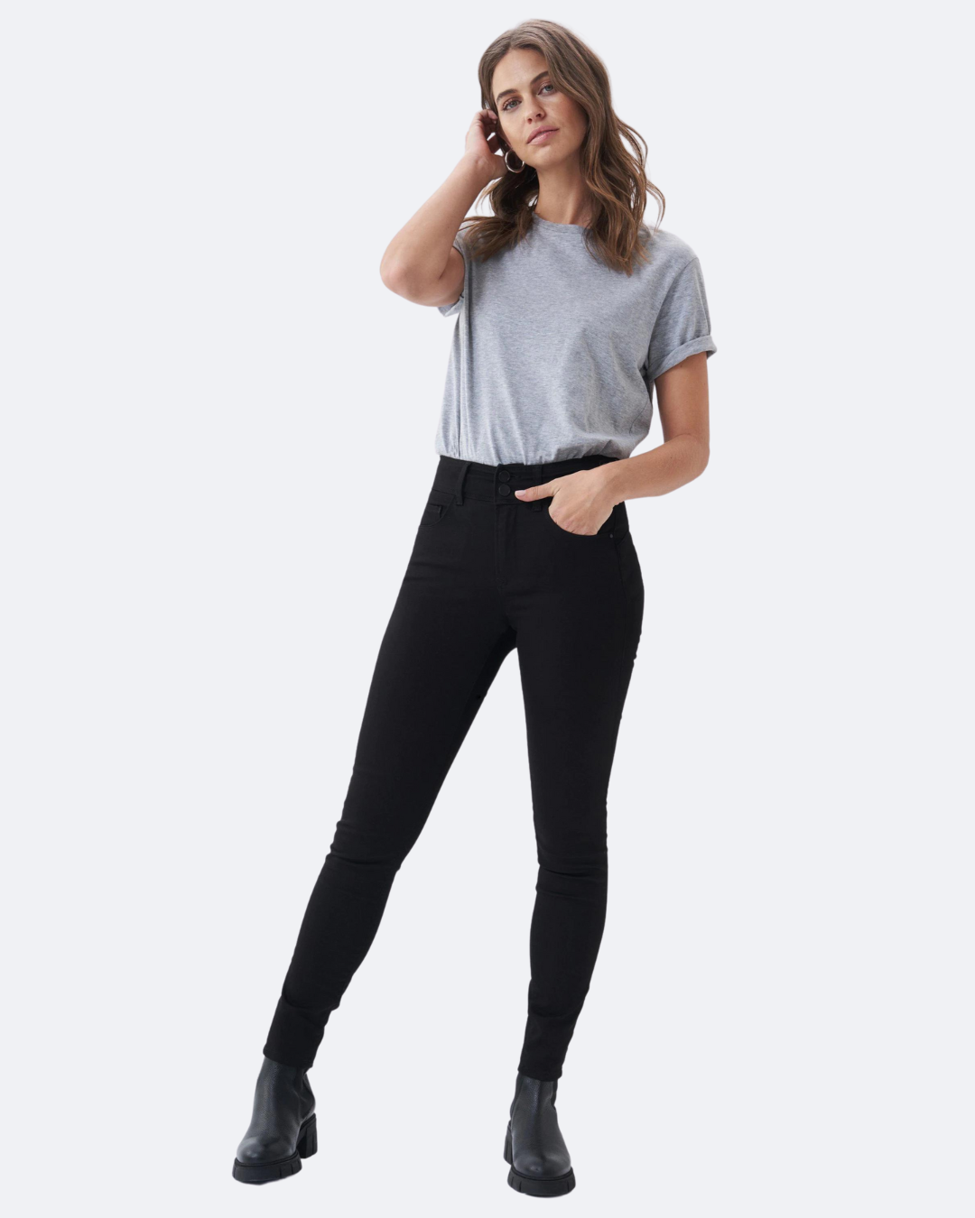 Salsa Jeans - High-waisted black jeggings