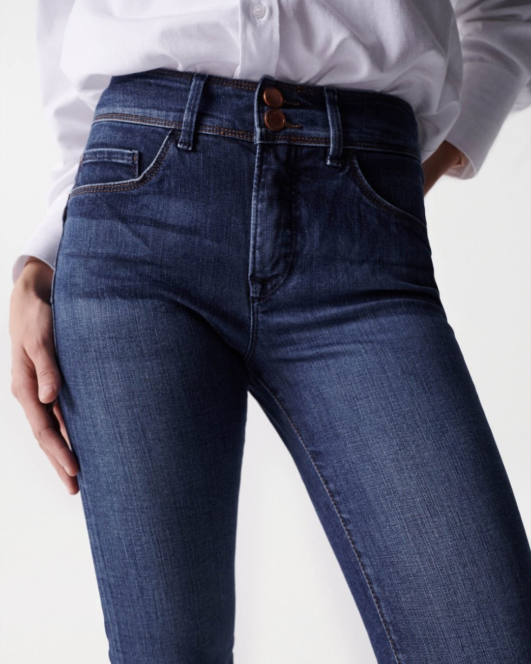 Push in Secret Slim Jeans with Rinsed Effect