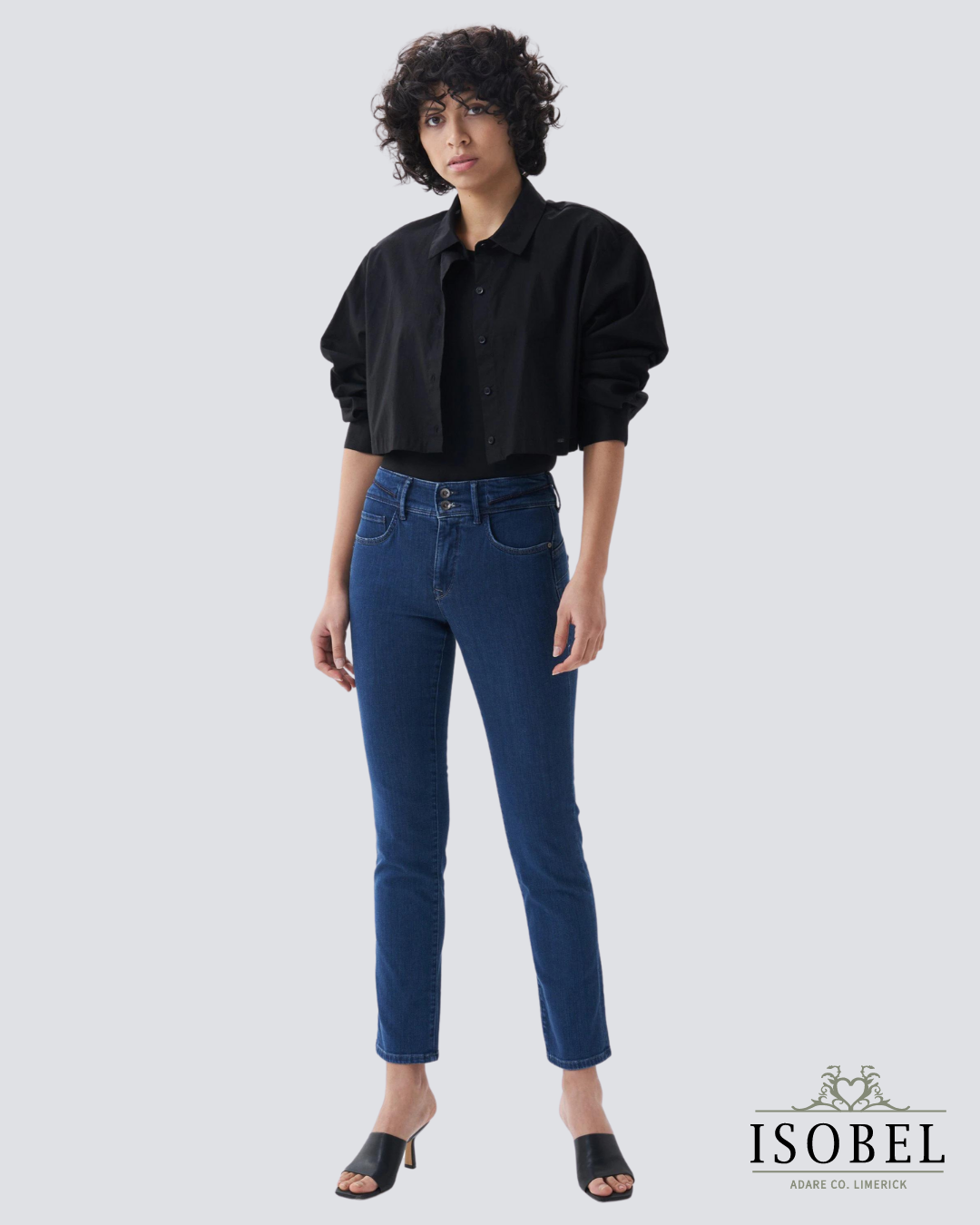 Slim Push In Secret Jeans With Detail On The Waistband